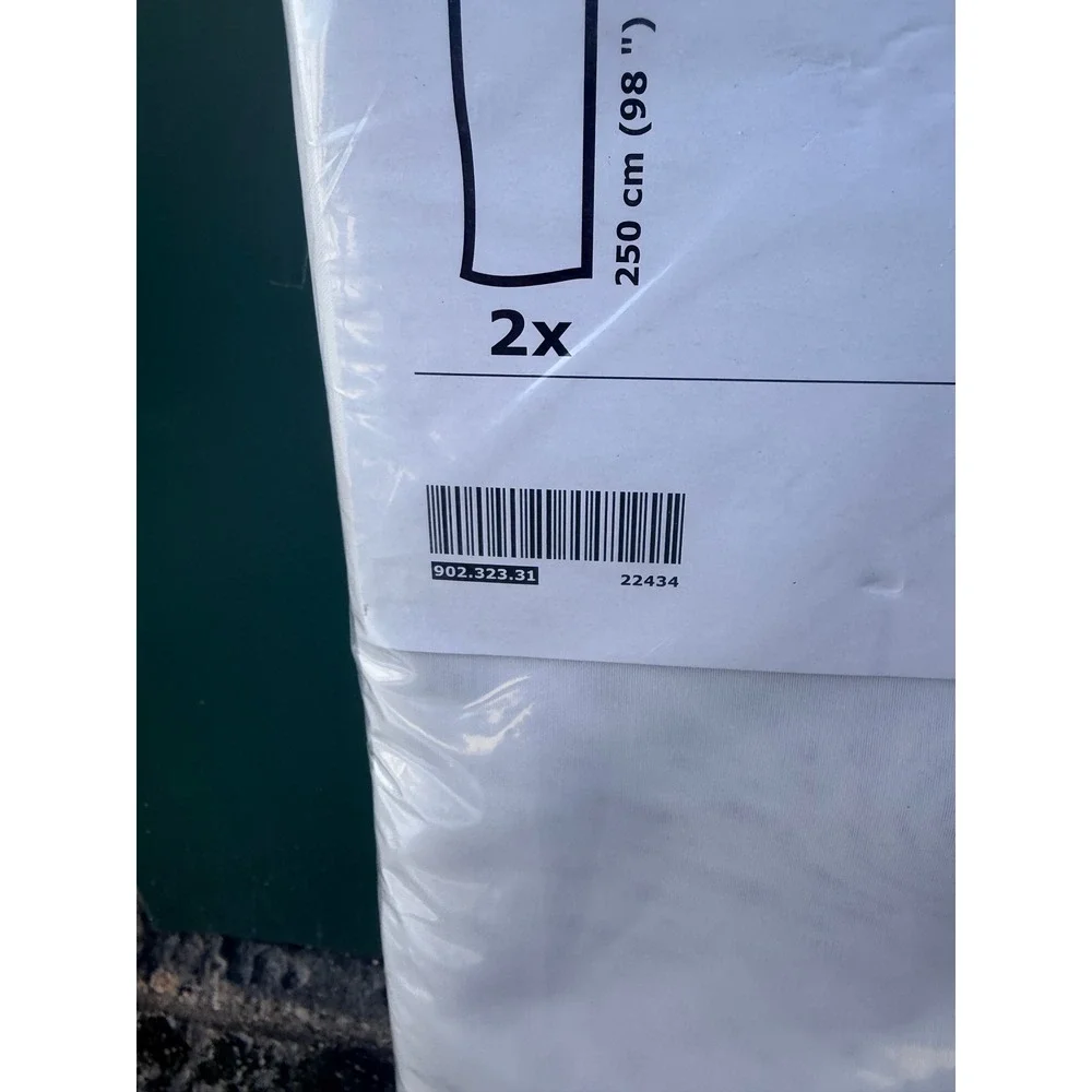 IKEA TERESIA Sheer Curtains 1 Pair White 57x98 902.323.31 New Sealed